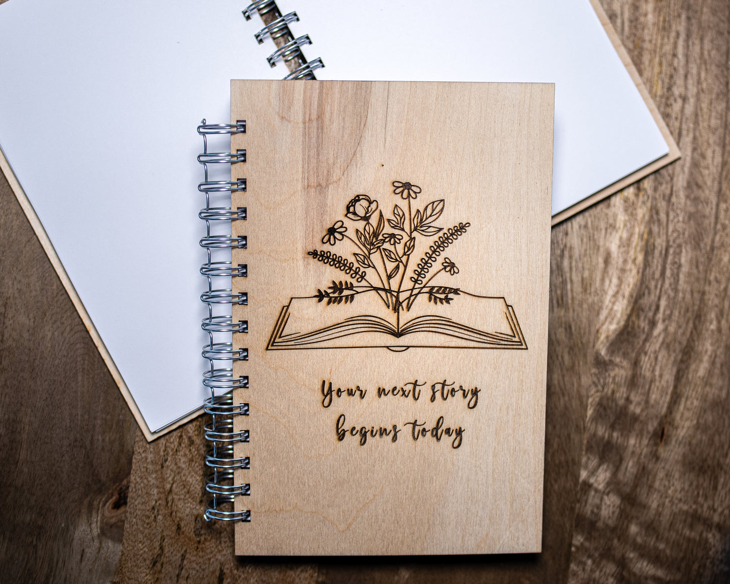 Your Story Begins Today Wooden Journal