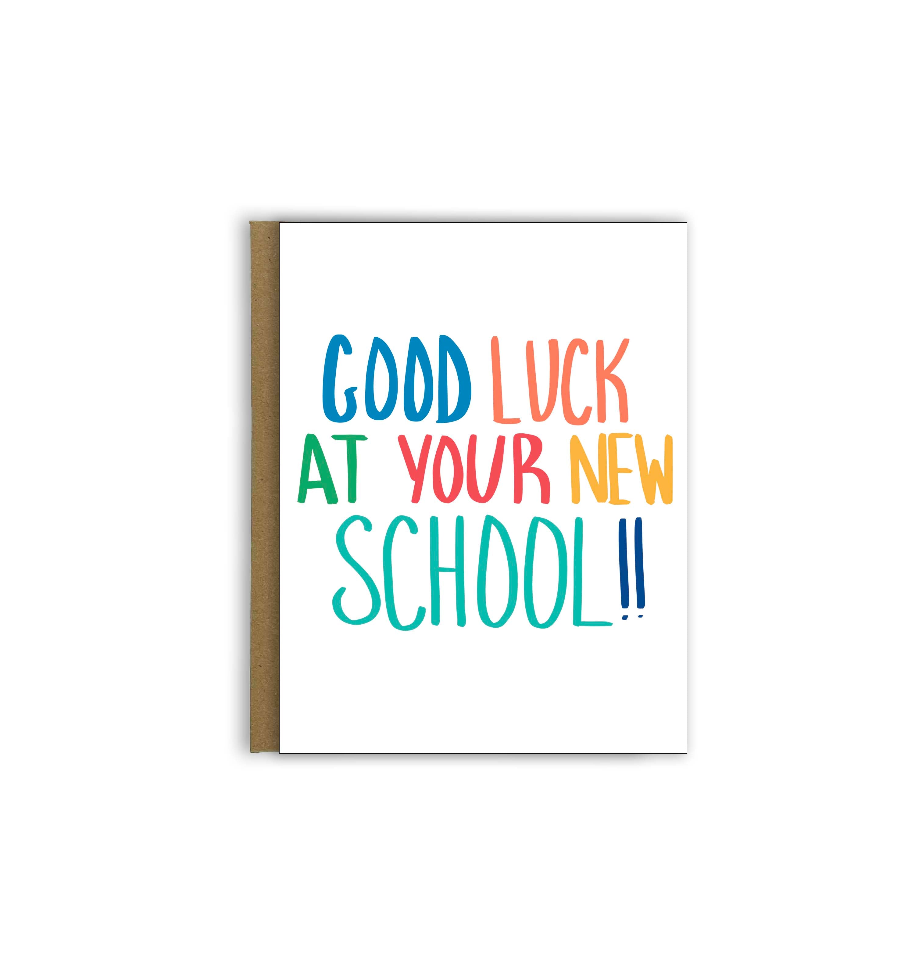 Good Luck At Your New School Card – Applefallsprints